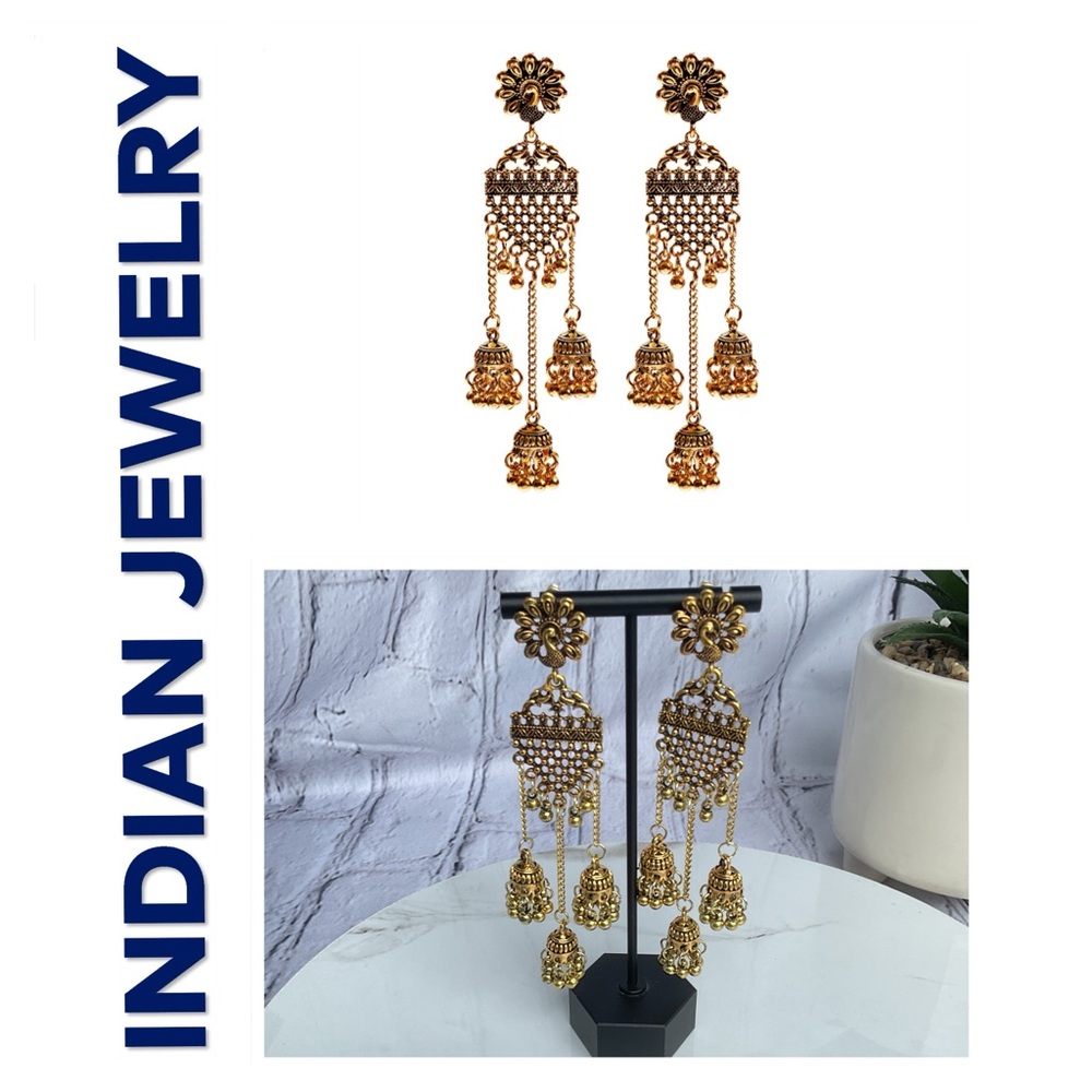 🐘 Indian Tassel Drop Earrings